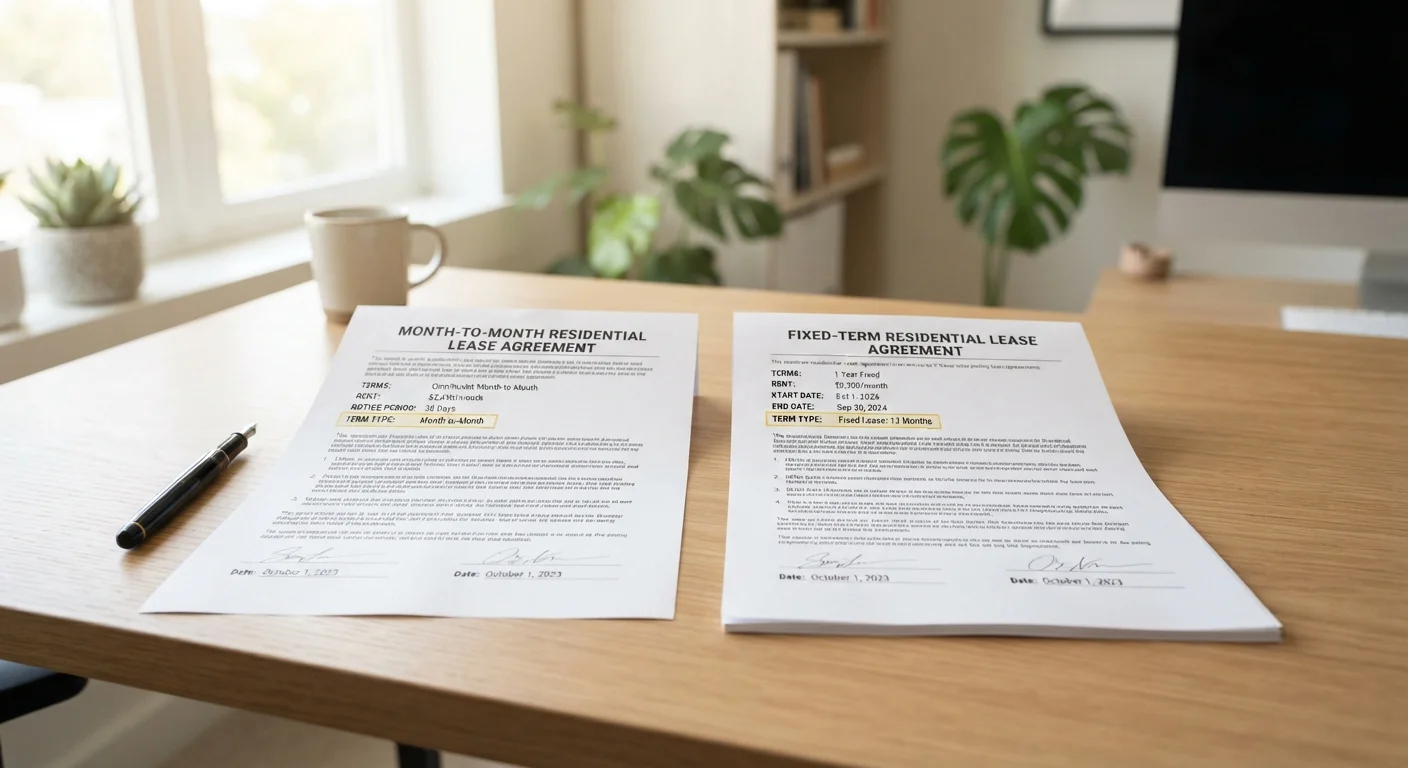 Month-to-Month Rental vs. Fixed-Term Lease: What Changes and What Doesn't